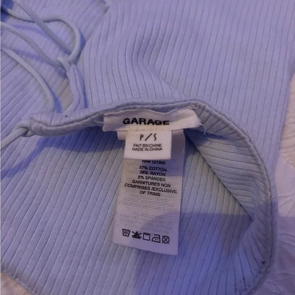 Garage Blue Ribbed Camisole - Picture 3 of 3